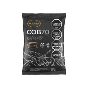 COBERTURA 70% CACAO x 500 gr. SinTacc Botón Mapsa