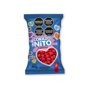 CORAZONITOS CHOCOLATE Rojo Palmesano x 500 gr.