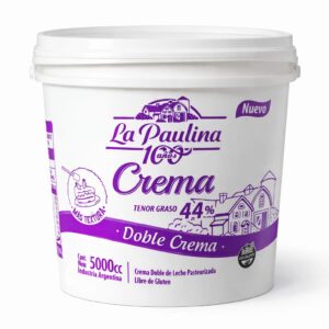 CREMA DE LECHE LA PAULINA 44% 5LT BALDE SIN GLUTEN